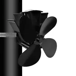 4 Blade Universal Fireplace Fan Heat Powered Stove Fan For Wood Log Burner Fireplace #W0
