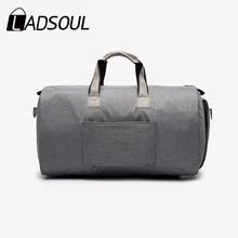 LADSOUL сплошной цвет Оксфорд ткань мужской костюм мешок, мешок для вещей хорошего качества мужские деловые путешествия большой емкости складной костюм сумка