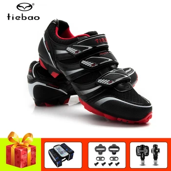 

Tiebao mountain bike shoes men pro sapatilha ciclismo mtb cycling sneakers self-locking breathable SPD Pedals Spinning mtb Shoes