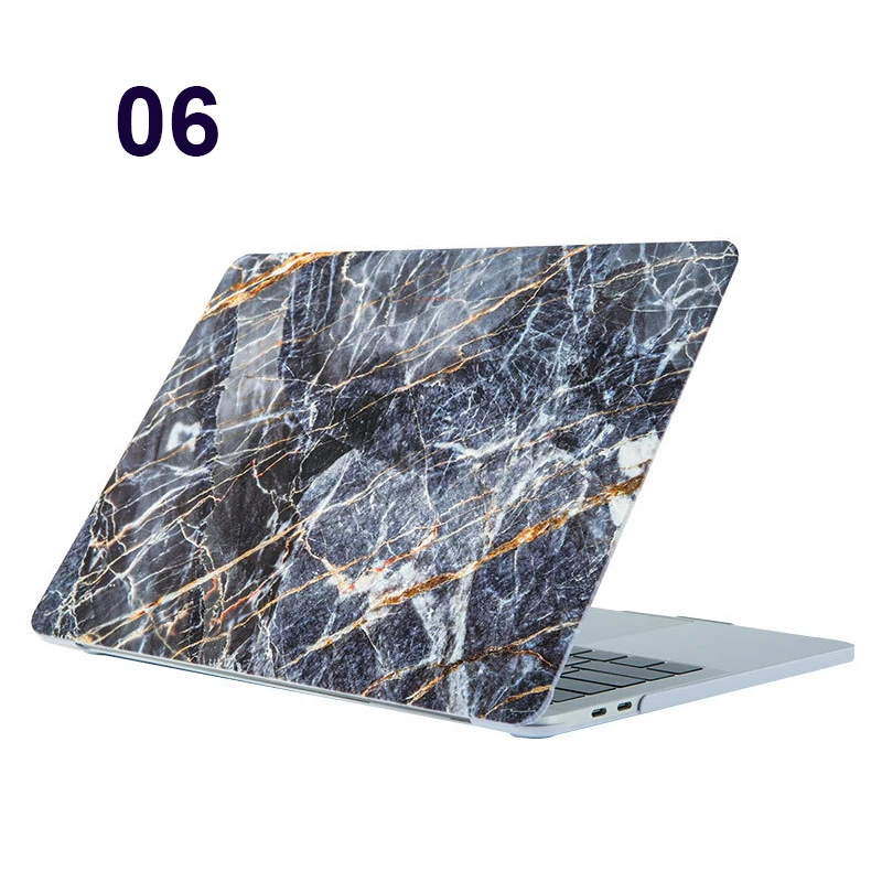 Мраморный чехол для ноутбука APPle MacBook Pro Air retina 11 12 13 15 Mac Book 15,4 13,3 дюймов с сенсорной панелью - Цвет: 06