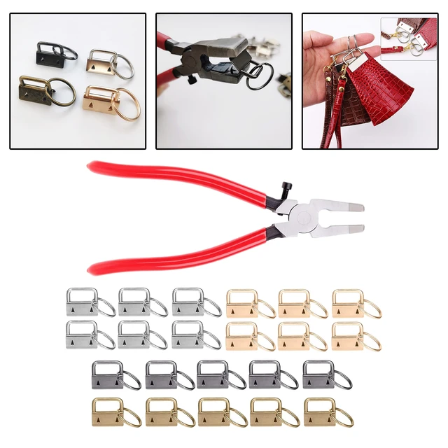 KeyFob Hardware Set, 22pcs Key Fob Hardware 1 Inch with Key Fob Pliers for  Wristlet Keychain, Key Lanyard and Key Chain Making - AliExpress