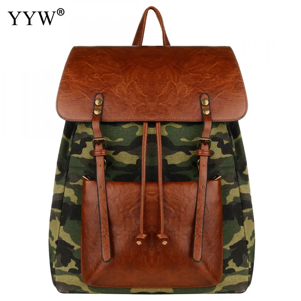 mochila mujer verde militar