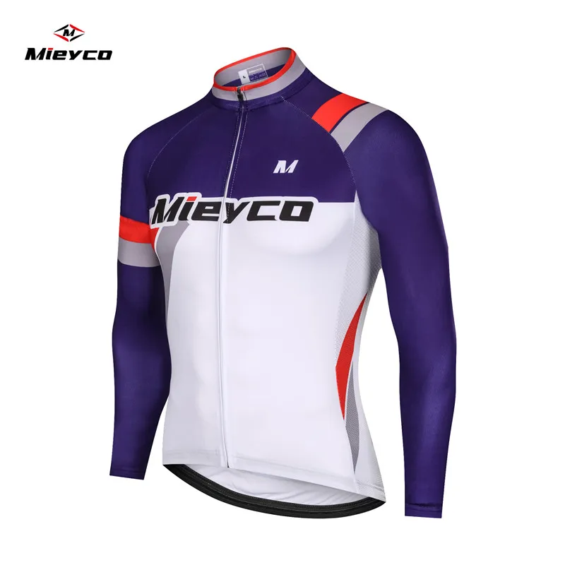 Mieyco Pro Team Велоспорт Джерси Мужская осенняя одежда с длинными рукавами для велосипеда Мотоциклетные Куртки Спортивная одежда для велоспорта Джерси - Цвет: Серый