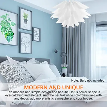 

Lotus Art Chandelier Lampshade DIY Lotus Flower Six-layer Lamp Shade Romantic Room Pendent Lighting Cover Hotel Bar Decor
