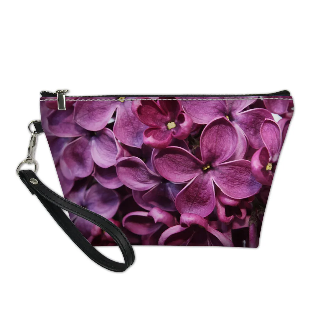 PROD 1005003080840028 Purple lilac Casual Women Big Make Up Case Makeup
Bag 3D Print Female Travel Cosmetic Bag Fashion Pu Leather Makeup Bags