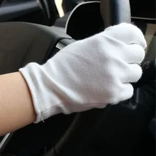 Белые Утепленные перчатки хлопковые рабочие ювелирные изделия