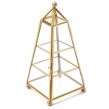 

Geometric Transparent Glass Jewelry Box Jewelry Storage Box Desktop Home
