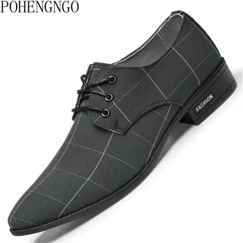 

2020 Mens Dress Shoes canvas Wedding Oxford Shoes Men Shoes Formal Zapatos Hombre Masculino Zapatillas Hombre Casual Man Shoes