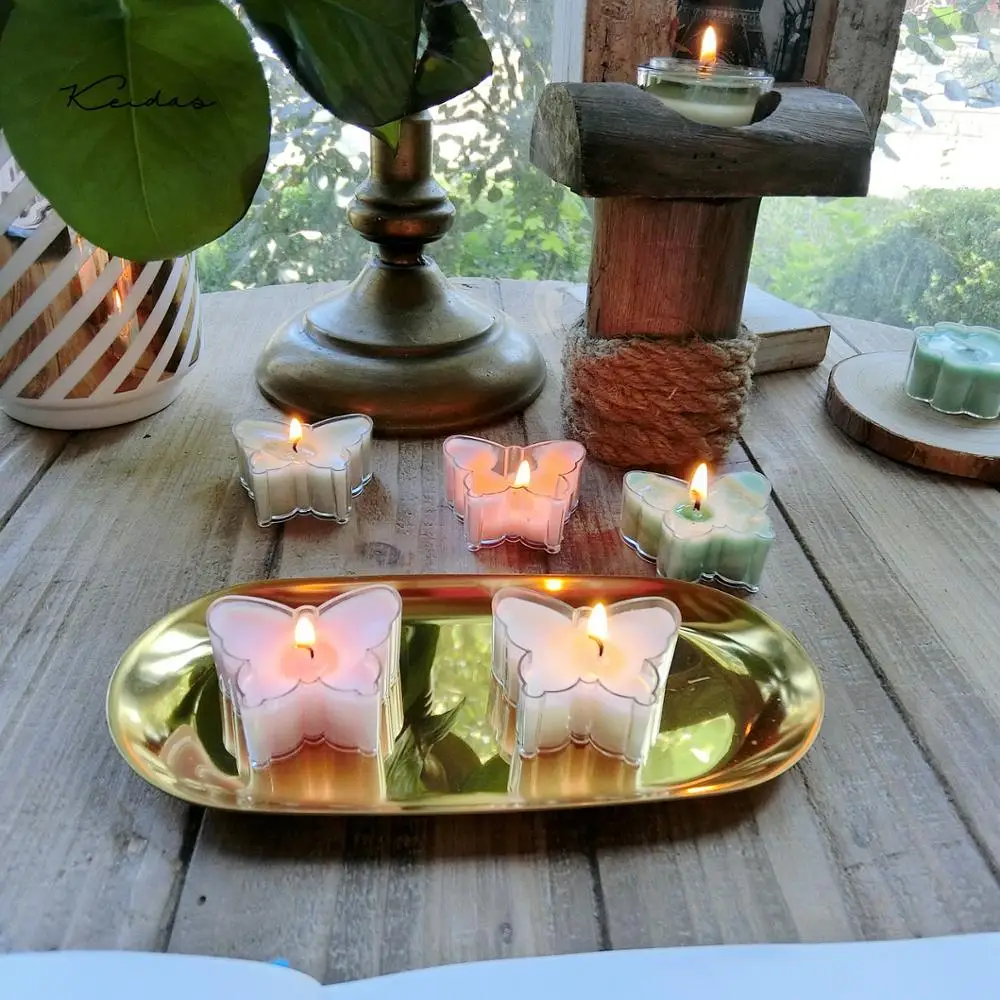 Красивые бабочки из поликарбоната DIY подсвечники для свечей 50 шт