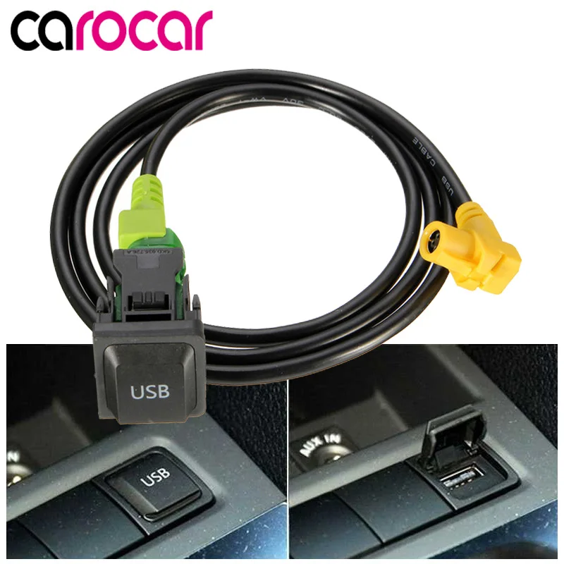 Carocar автомобильный Аудио Видео RCD510 RNS315 Aux USB кабель адаптер переключатель разъем чехол для Volkswagen Golf 6 Passat B6 B7 CC Touran POLO