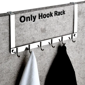 

Modern Over-the-door Key Holder Multipurpose Kitchen Stainless Steel Hanging Bathroom Towel Hook Rack Clothes Hanger Home