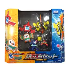 Takara Tomy Оригинальные фигурки Покемон Карманный Монстр Rowlet Popplio Tapu Коко Пикачу Кукла модель игрушки