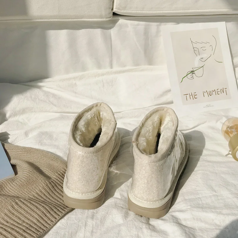 Rimocy/женские зимние ботильоны Водонепроницаемые зимние ботинки из ПВХ новинка года; теплые ботинки на платформе с плюшевой подкладкой; botas mujer; модная женская обувь