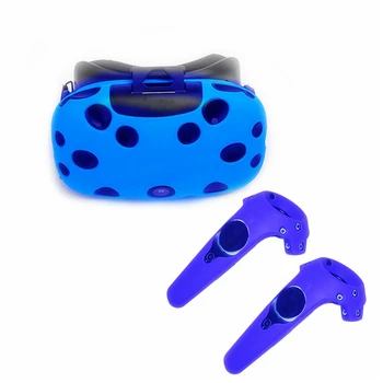 

VR Helmet Silicone Protective Cover for HTC VIVE VR Headset Accessories Controller Anti-sweat Anti-slip Anti-drop Sleeve Kit