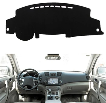 

Black Car Dashboard Cover For Toyota Highlander (2009-2019) 1010-11-12-13-2018 Auto Sun Shade Pad Carpet Protector Dash Mat