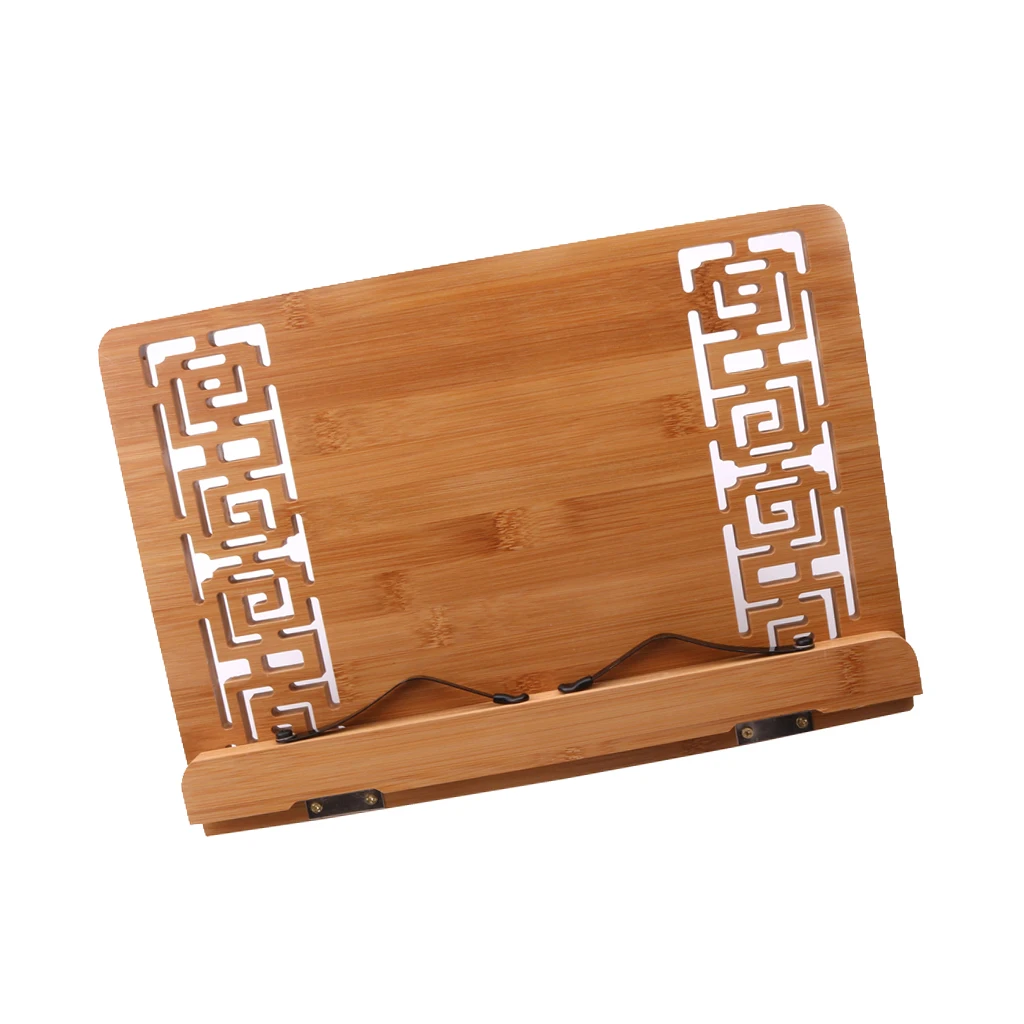 

Exquisite Bamboo Hollow Out Music Score Book Pad Holder Musician Perform Practice Accessory