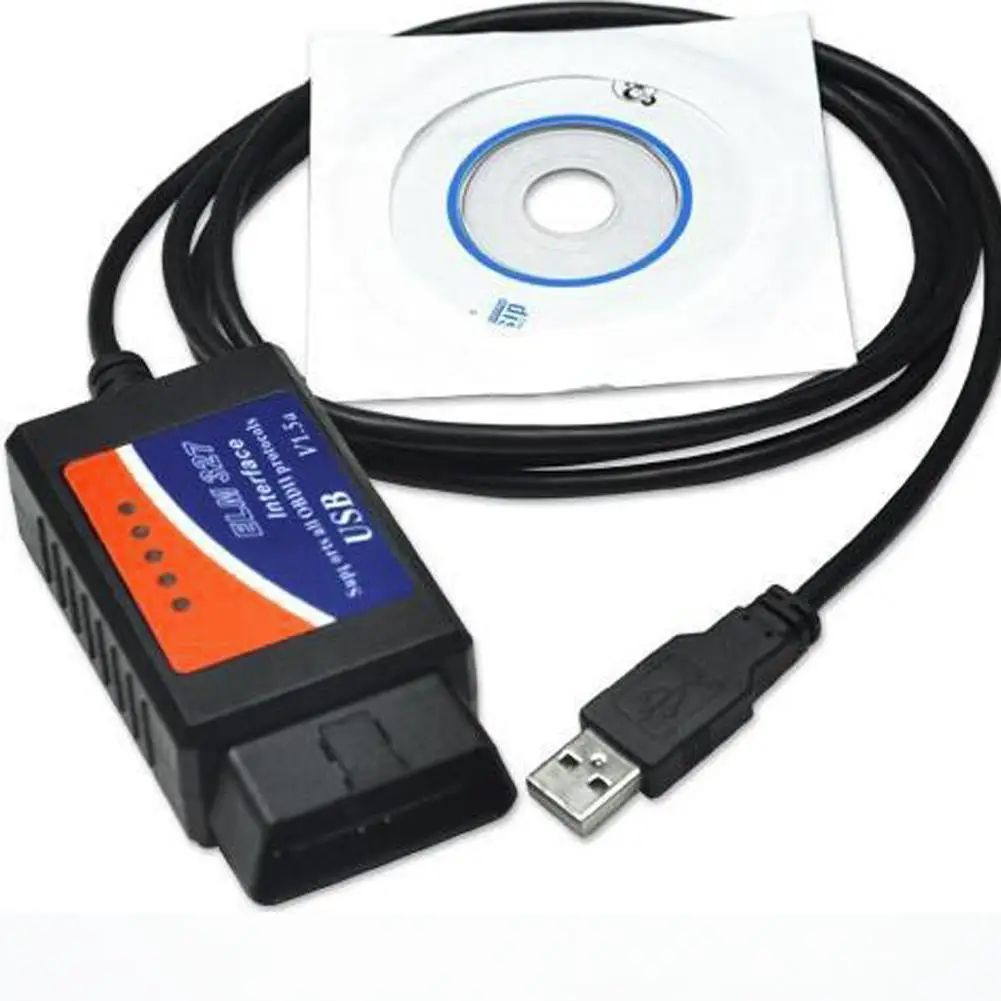 ELM327 USB интерфейс OBD2 разъем V 1 5 OBD 2 V1.5 автоматический сканер автомобильный