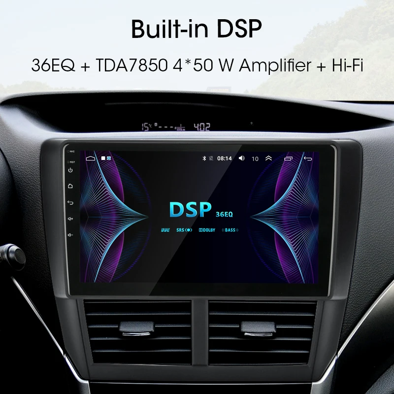 9 дюймов автомобильный радиоприемник для Subaru Forester 3 SH 2007-2013 автомобильный DVD мультимедийный видео плеер навигация gps Android 8,1 2 Din аудио HiFi