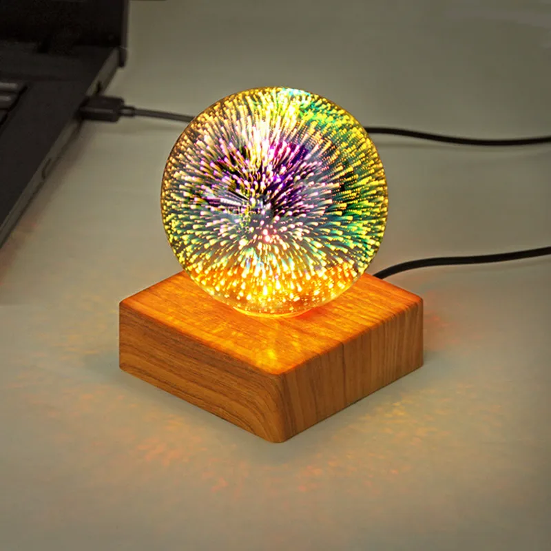 

Romantic Fireworks Projection Lamp Usb Plug In Love Led Atmosphere Nightlight Dazzle 3d Magic Star Night Light Star Light