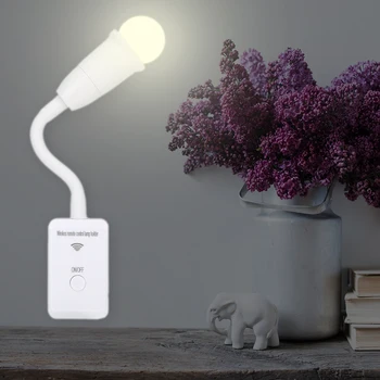 

Practical Rotary Adjustable E27 LED Light Base Multi-functional Durable Socket Wireless Control Lamp Holder EU Plug