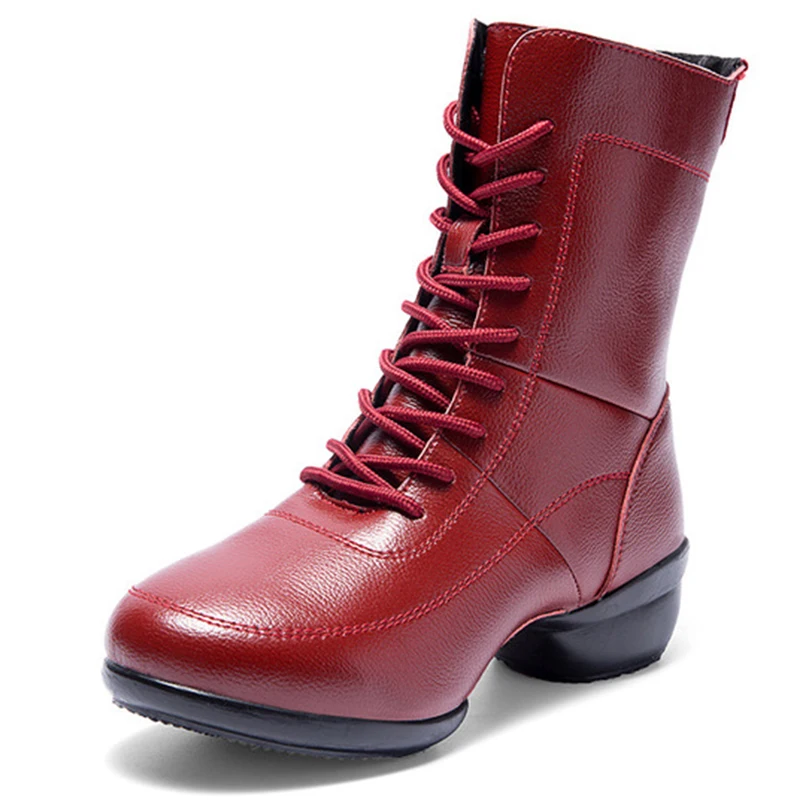 

2019 Women Winter Boots Snow Boots Fur Leather Shoes Boots Women's Waterproof Thick bottom Shoes Non-slip laarzen dames