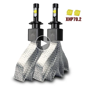 

XENPLUS H7 LED Headlight,High Quality XHP70.2 Chips 70W 14000LM Red Copper 12V H7 Led Headlight Bulbs,2 Years Warranty