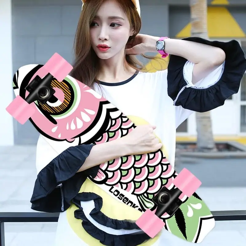 55Cm Kid Skateboards Completo Cartoon Mini Fish Board Outdoor Adult Scooter Penny Boards Marple Sport All'Aria Aperta Di Alta Qualità