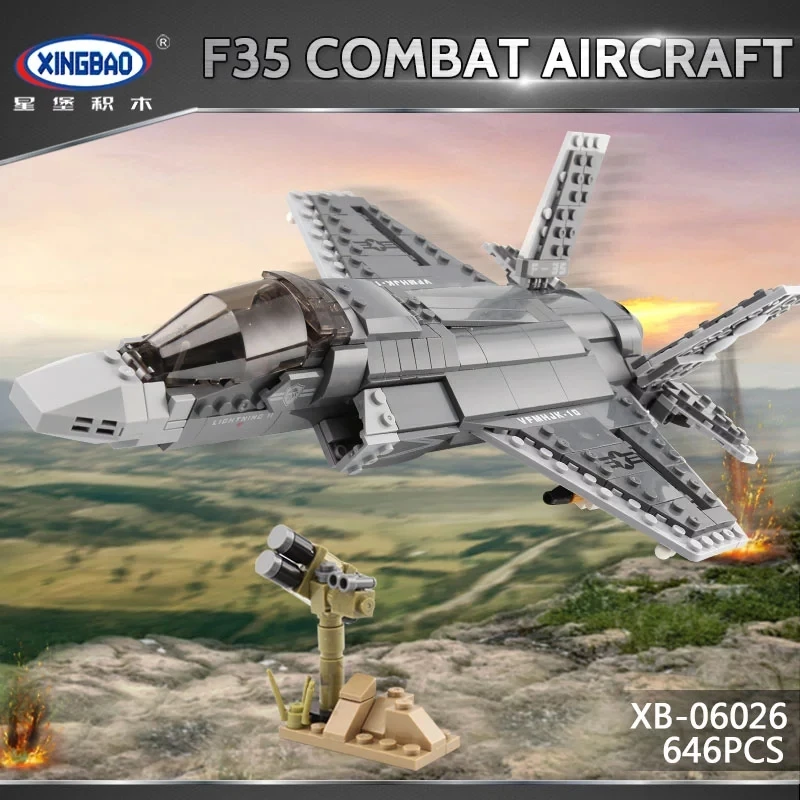 Совместимый город фигурка военный колесный бронированный F35 боец Танк самолет