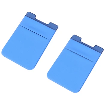 

2pcs Adhesive Double Layer Creative Phone Pouch Card Holder Back Patch Pocket Phone Back Cover for Phone