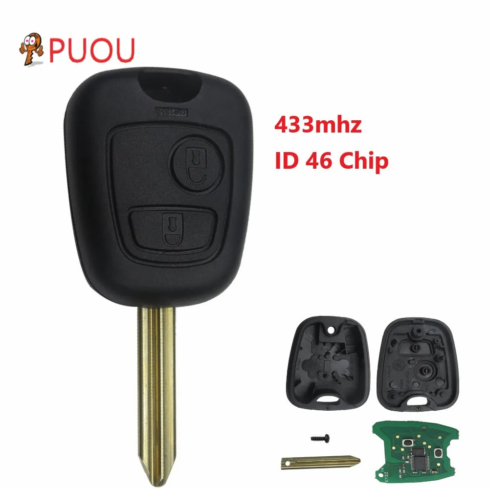 2-кнопочный дистанционный ключ для Citroen Saxo Picasso Xsara Berlingo 2002-2008 SX9 433 МГц чип PCF7961 |