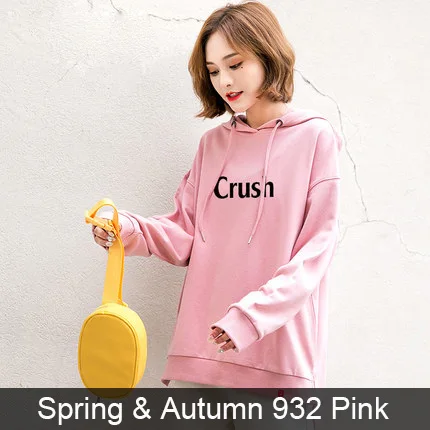 R 932 Pink Толстовки и кофты Пуловеры Для женщин Весной и Осенью Свободные Повседневные Регулярные Лайнер Толстовка Средней длины Спортивная одежда 4 - Цвет: R 932 Pink