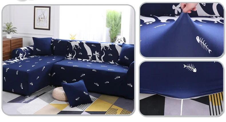 Christmas Decorations Sofa Cover Slip-resistant Sectional Elastic Full Couch Cover Sofa Towel Single/Two/Three/Four-seater