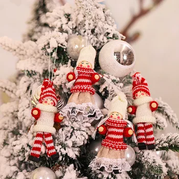 

2021 New Year Navidad 4pcs Christmas Angel Girl Doll Natal Noel Kerst Xmas DIY Craft Ornaments Christmas Decorations for Home