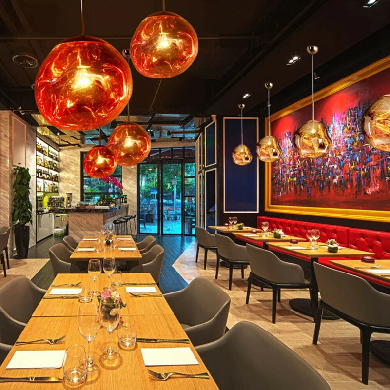 

PVC Lava Lamp Melt Glass Pendant Light Hanging Lamps Living Room Bedroom Restaurant 15CM