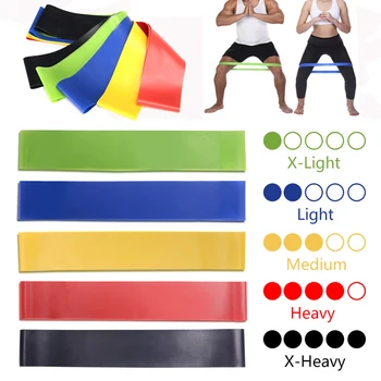 

5pcs/set Resistance Loop Bands Pull Up Workout Yoga Bands Fitness Gym Exercise Equipment Latex Strength Training Rubber Band New