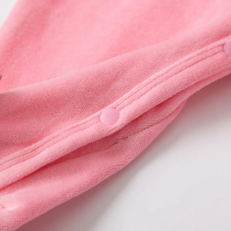 Осенне-зимние детские комбинезоны для новорожденных мальчиков и девочек; милый бархатный удобный теплый комбинезон с рисунком медведя для детей