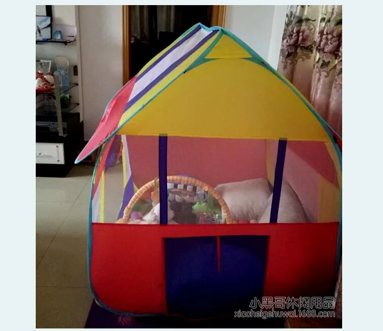 KID'S Tent Game House Folding House Tent Indoor Outdoor Toy House Quickly Open Steel Wire