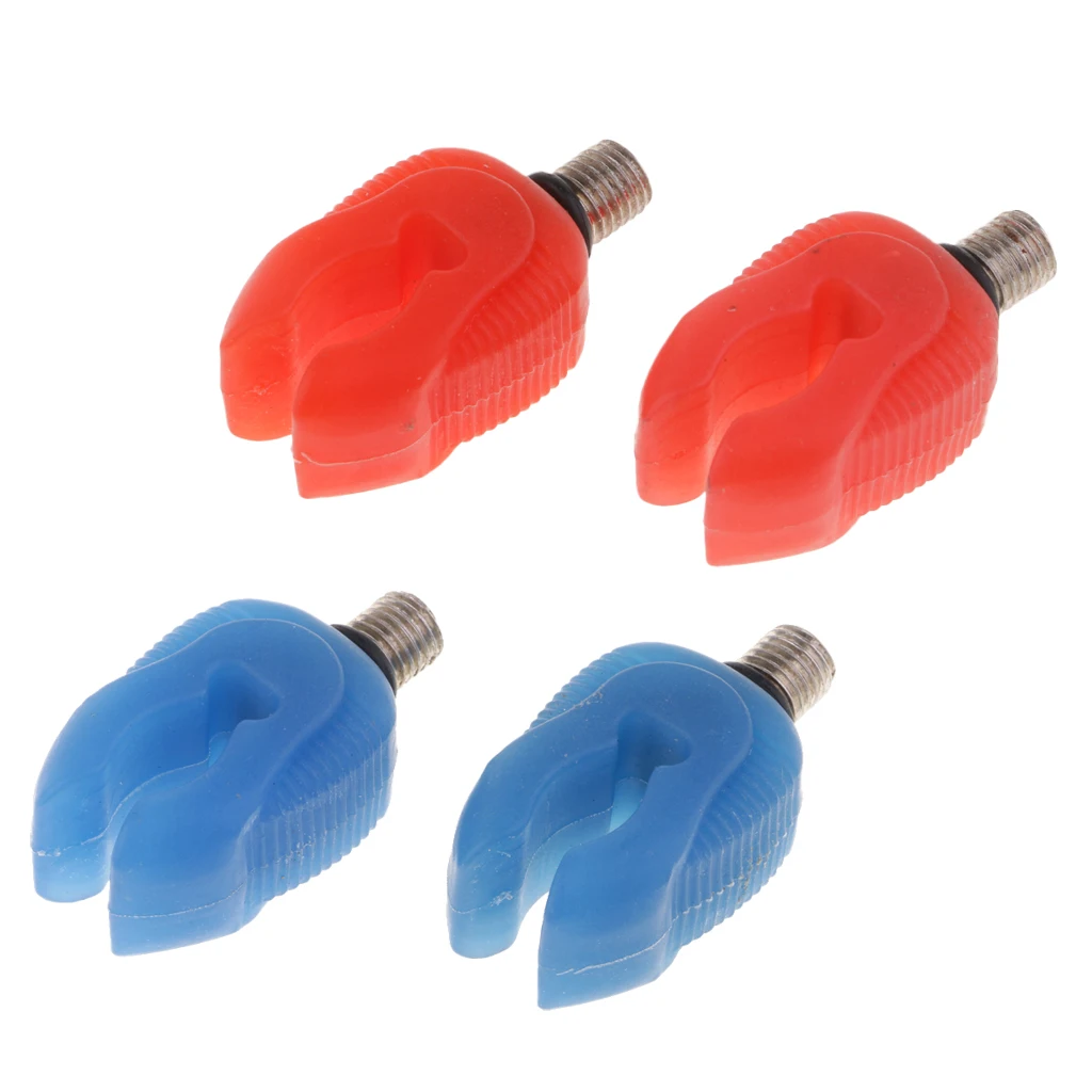 2pcs Fishing Rod Rest Holder Red/Blue Silicone Butt Rod Pod Stand Bracket
