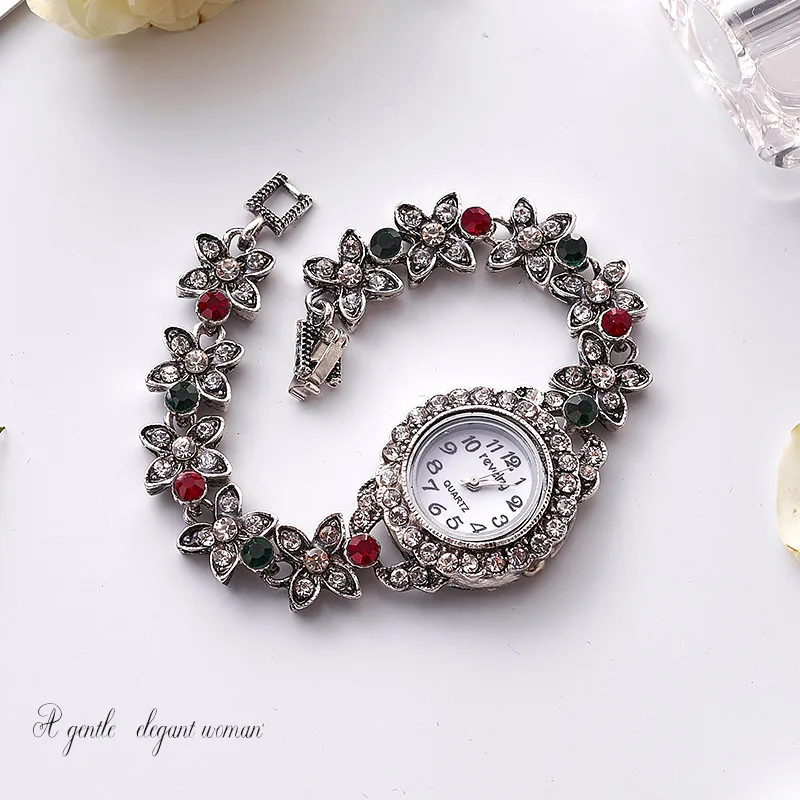 

Fashion Trend Women Bracelet Watch Quartz Flower Dial Personality Ladies Wrist Watch Casual Dress Vintage Reloj Mujer New 2019