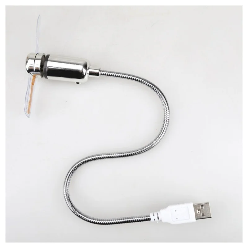 LED Mini fan USB Driven Laptop Silver for Notebook+ White