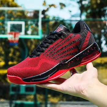 

PU air cushion sole basketball shoes, unisex basketball shoes, breathable and lightweight comfortable sports shoes