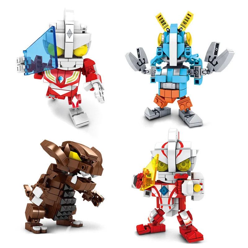 

Micro for-Ultraman Building Blocks Children Creative Educational Toy Assembled Fight Inserted DIY Toy Science Intelligence Gift