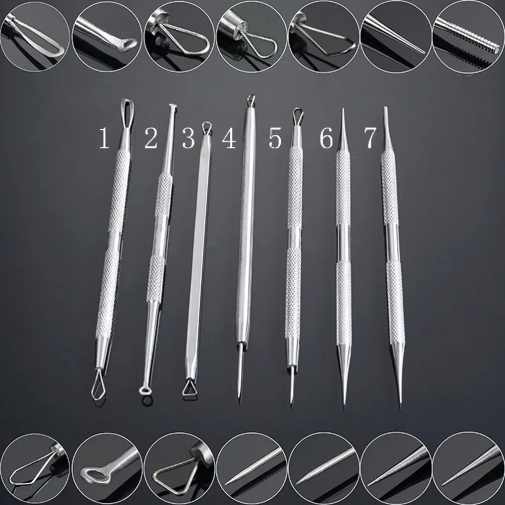 1PC Stainless Needles Blackhead Comedone Acne Pimple Blemish Extractor Remover