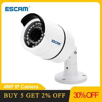

Escam 4MP Ultra High Definition Security IP Bullet Camera With Night Vision Motion Detection Built-in 36pcs IR LED Lihgts