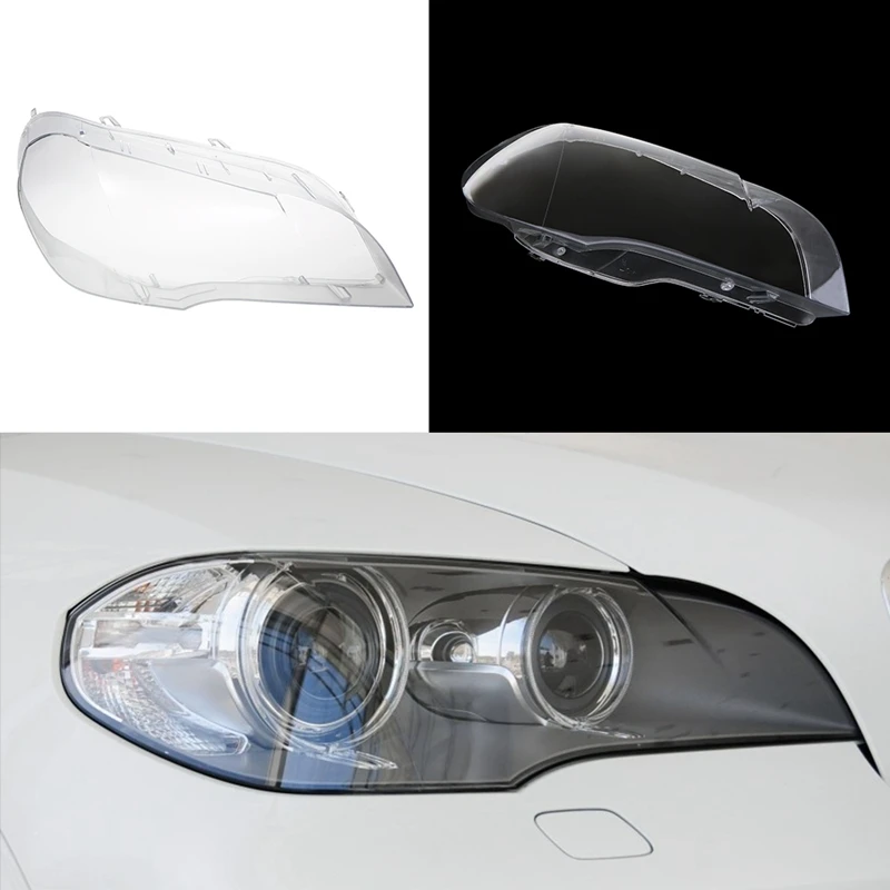 Автомобильный прозрачный головной светильник, крышка объектива, сменный головной светильник, головной светильник, корпус лампы для BMW X5 E70 2008-2013