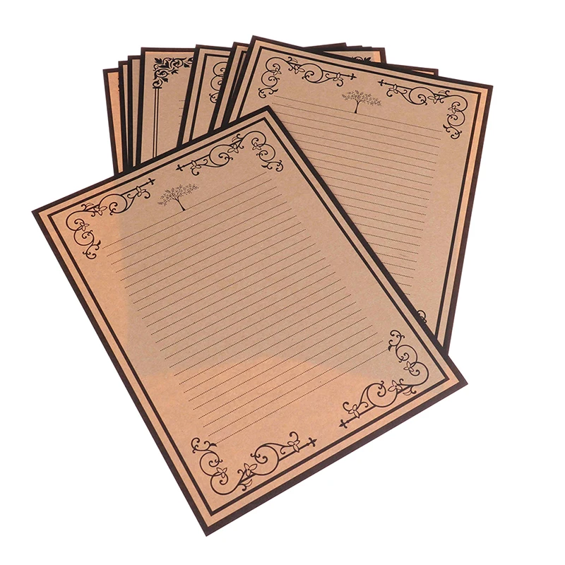 1 Set European Vintage Style Writing Paper Letter Stationery Kraft Office Supplies