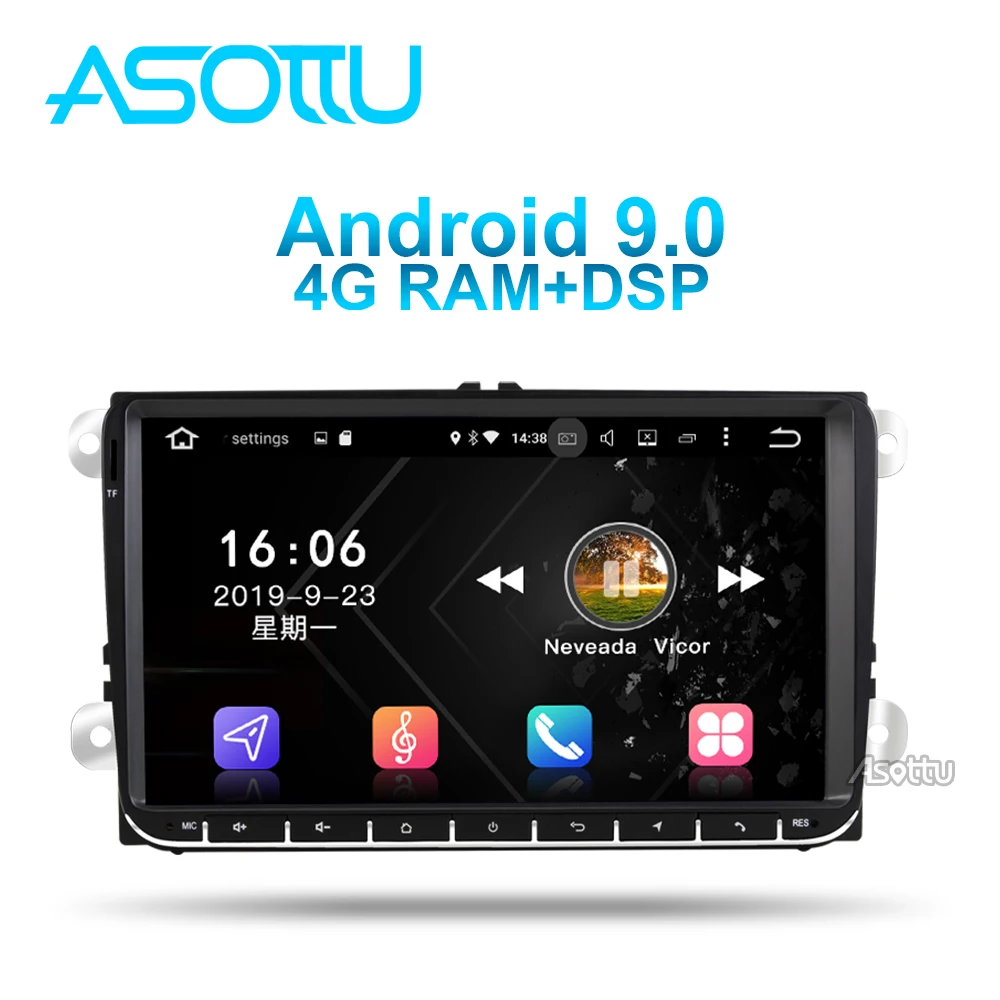 Автомобильный dvd-плеер Asottu VW602 android 9,0 PX6 для Skoda Fabia octavia Superb Yeti Seat Rapid для vw golf tiguan polo passat CC
