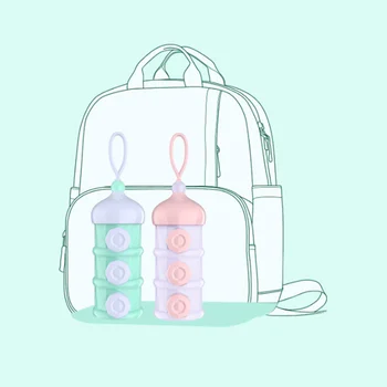 

3 Layers Portable Baby Milk Powder Storage Box Detachable Milk Powder Box Large Capacity Milk Powder Container for Travel Outdoo