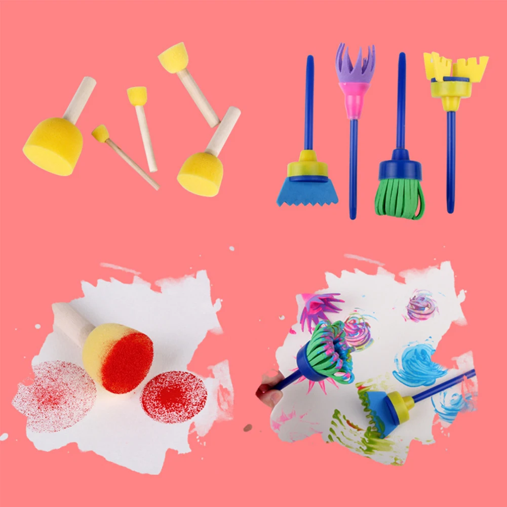Губка Кисть DIY детское воображение развивающая живопись 29 шт./компл. раннее образование игрушки Набор для рисования руководство интересный