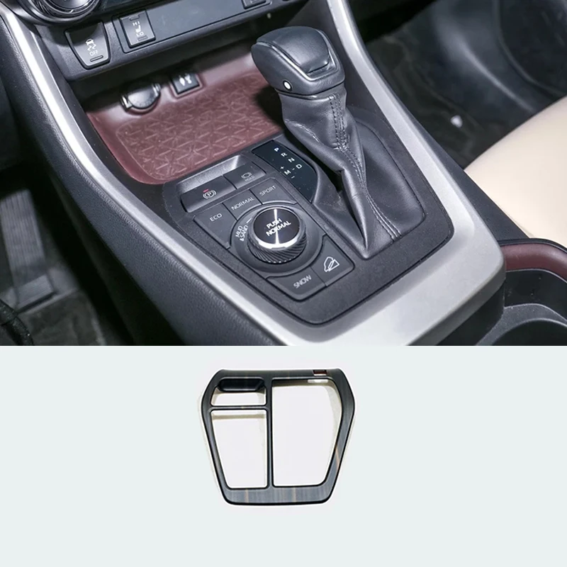 

ABS Wood grain For Toyota RAV4 RAV 4 2019 2020 Car accessories Car Console Gear Shift Panel Decoration Cover Trim 1pcs